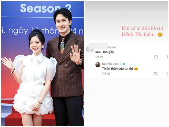 Đình Tú cho biết, Ngọc Huyền là thiên thần của anh khi nữ diễn viên bị antifan miệt thị ngoại hình. Ảnh: FB Ngọc Huyền.