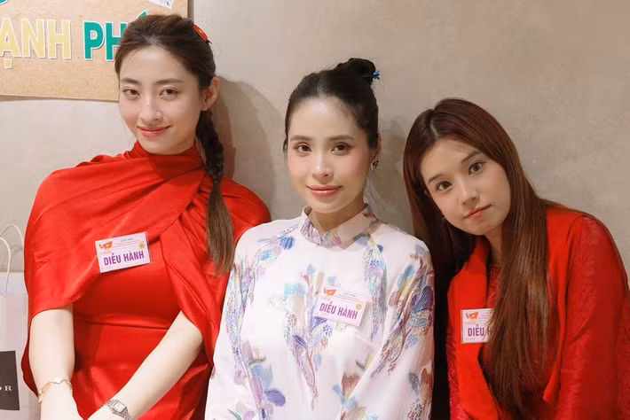 Lương Thùy Linh “đọ sắc” cùng nhiều mỹ nhân Việt như: Hoàng Yến Chipi, ca sĩ Kiều Anh. Ảnh: Sen Vàng.