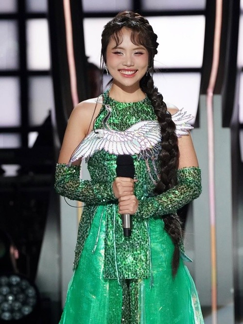 Cô giành chiến thắng trong phần thi đối kháng với đại diện Nhật Bản Miyuna. Ảnh: FB Phương Mỹ Chi.