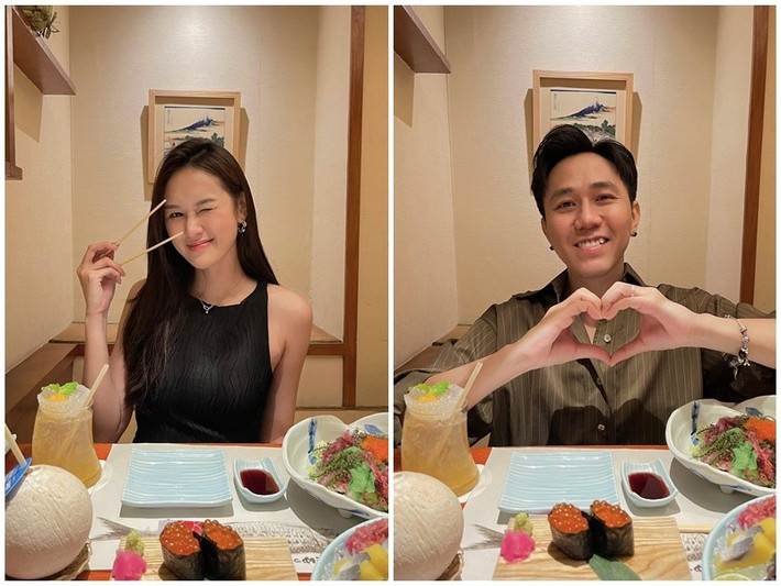 Anh Phạm cảm ơn chồng về món quà và bữa ăn tối lãng mạn. Ảnh: FB Anh Phạm.