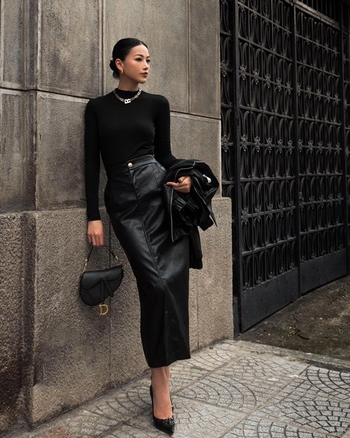 Phương Khánh mặc sành điệu khi dạo phố. Ảnh: FB Phương Khánh.