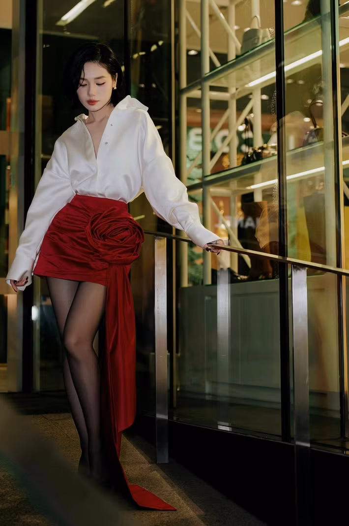 Em gái màn ảnh của Thu Trang từng phủ nhận nghi vấn phẫu thuật thẩm mỹ mũi. Ảnh: FB Trâm Anh.