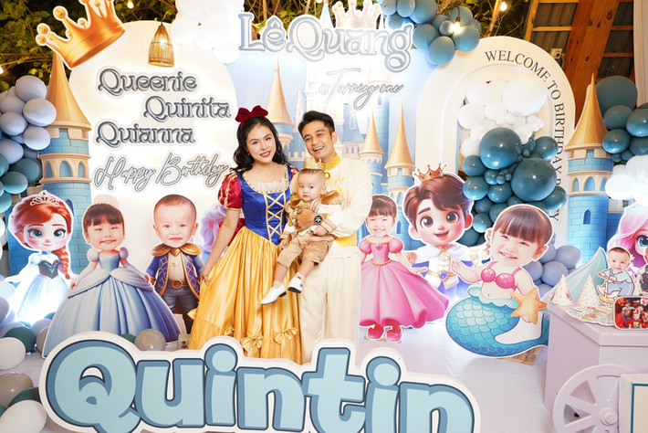 Bé Quitin - con trai Vân Trang tròn một tuổi vào tháng 10 vừa qua.