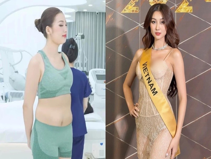 Tháng 1/2025, phía Quế Anh lên tiếng trước sự việc người đẹp bị cắt ghép ảnh mũm mĩm, đi hút mỡ bụng. Ảnh: Saostar.