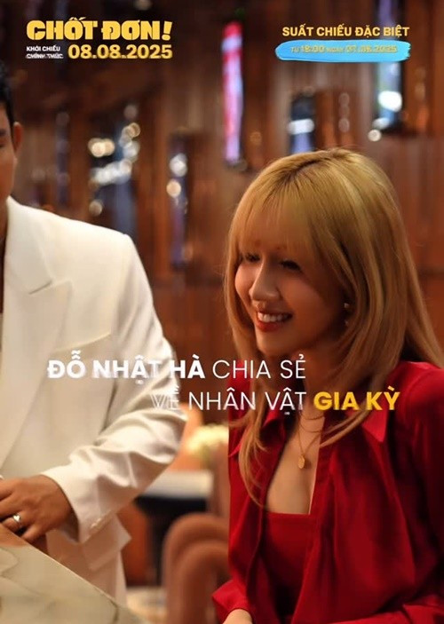 Trong phim điện ảnh Chốt đơn, Đỗ Nhật Hà vào vai Gia Kỳ - một cô gái thông minh, mạnh mẽ, lắm chiêu trò. Ảnh: FB Nhật Hà.