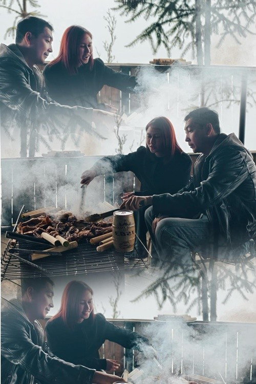 Diễn viên Hương Giang cho biết khi đăng ảnh, có người hỏi vui: “Sao phải che mặt, sợ chung chồng ạ?”, lại có ý kiến nhắc “Khoe cẩn thận mất”. Nữ diễn viên đón nhận những bình luận ấy khá nhẹ nhàng: “Nghe cũng vui”.