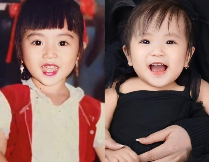 Thanh Trúc khoe con gái giống cô ngày còn nhỏ. Ảnh: FB Thanh Trúc.