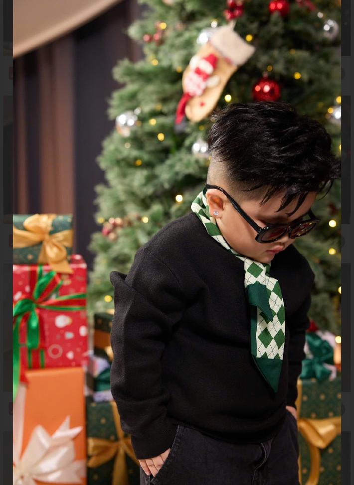 Từ đôi mắt, mũi, môi, bé Phin trông như một phiên bản nhí của Lê Dương Bảo Lâm.