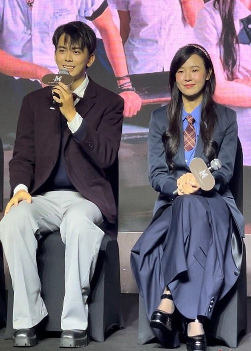 Diễn viên Midu vừa giới thiệu web drama 1314 - Đợi em ở ngày cũ. Ngoài là nhà sản xuất, Midu còn diễn xuất. Bạn diễn của Midu trong phim mới là Lê Hoàng Long. Ảnh: Vietnamnet.