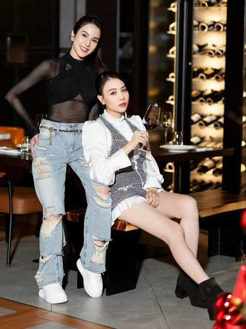 "Nên nhớ bất kỳ hoàn cảnh nào thì vẫn có tớ và chồng tớ đứng phía sau bạn", Đàm Thu Trang nhắn nhủ Diệp Lâm Anh. Ảnh: Người Đưa Tin.