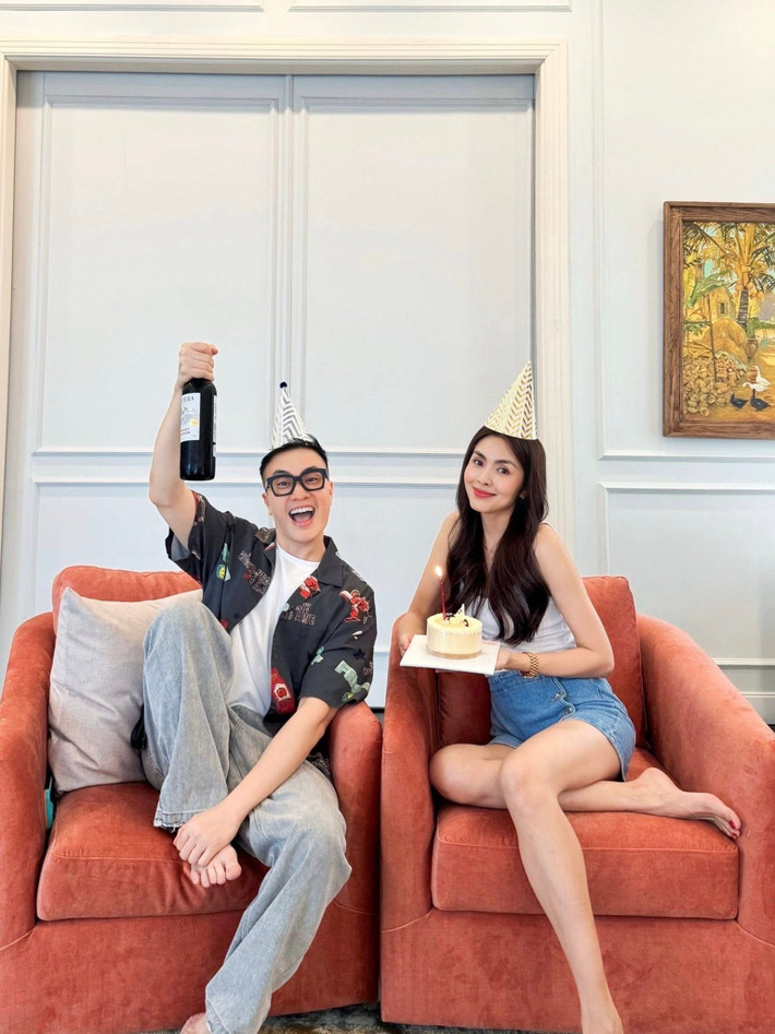 Trên trang cá nhân, Lương Mạnh Hải chia sẻ loạt ảnh mừng sinh nhật Tăng Thanh Hà.