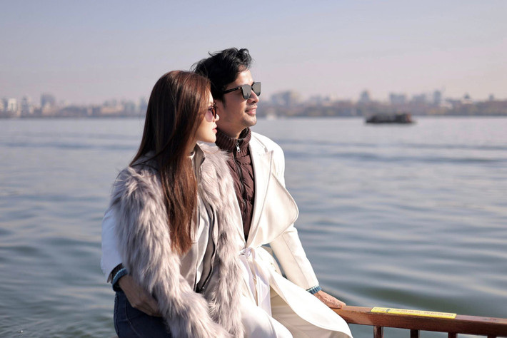 Nam diễn viên cho biết, tuần trăng mật với anh không chỉ là những điểm đến, mà còn là những khoảnh khắc bình yên khi vợ chồng ở bên nhau nơi đất khách. Ảnh: FB Đoàn Minh Tài.