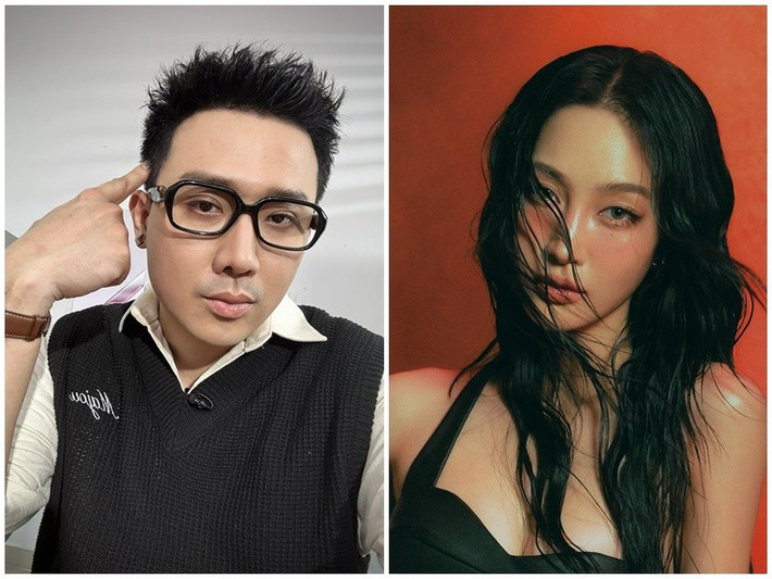 Xem MV Trao về anh của Juky San, Trấn Thành tấm tắc khen ngợi giọng hát của đàn em. Ảnh: FB Trấn Thành, Juky San.