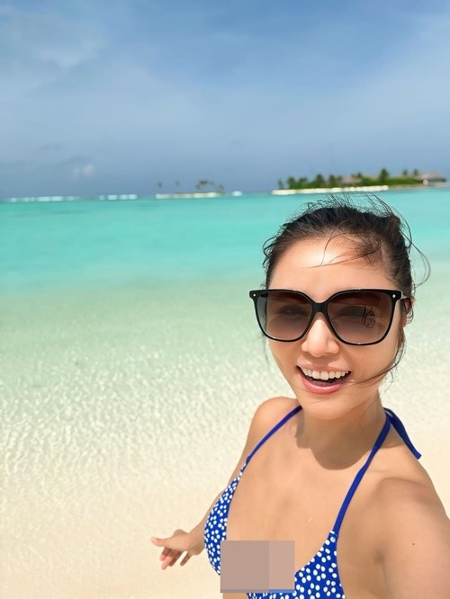 Lâm Tâm Như khoe loạt ảnh nghỉ dưỡng ở Maldives cách đây không lâu. Ảnh: Instagram Lâm Tâm Như.