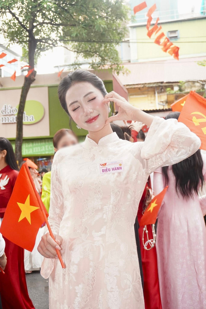 Hoa hậu Việt Nam 2024 có mặt trong khối Văn hóa, Thể thao. Ảnh: FB Hà Trúc Linh.