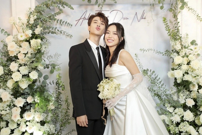 Trước đám cưới, vào tháng 8/2021, rộ tin đồn Diệu Nhi mang bầu. Ảnh: VOV.