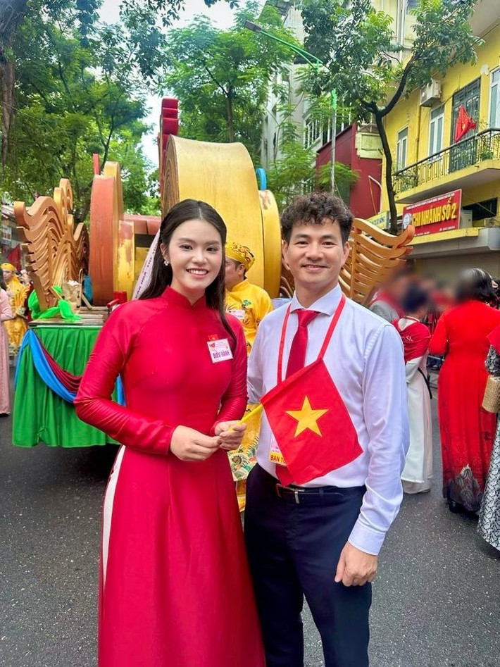 Nàng hậu chia sẻ những khoảnh khắc đáng nhớ trong tổng duyệt A80. Ảnh: FB Trần Mỹ Huyền.