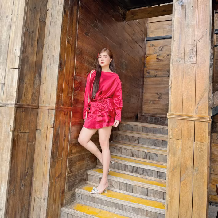 Vì muốn có con thứ hai, Thanh Trúc bồi bổ cơ thể. Bởi vậy, nữ diễn viên trông tròn trịa hơn. Ảnh: FB Thanh Trúc.