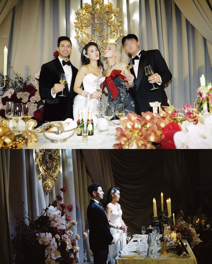 Châu Bùi viết trên trang cá nhân: "Cheers to love, laughter, and forever chị" (tạm dịch: Chúc vợ chồng chị Tiên Nguyễn mãi mãi bên nhau). Ảnh: Instagram Châu Bùi.