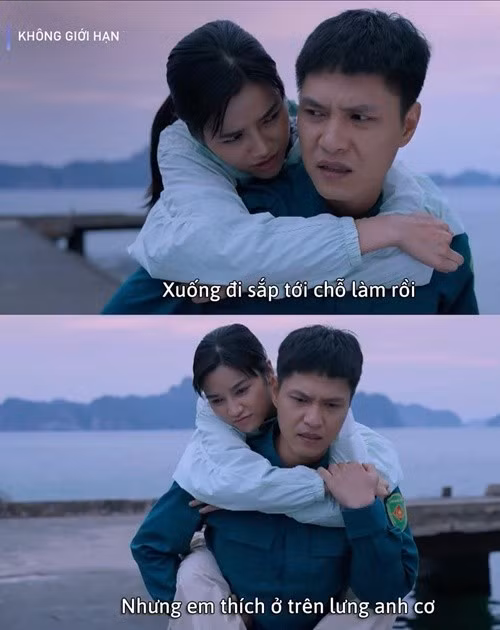 Trong phim truyền hình Không giới hạn đang lên sóng, cặp đôi Lợi (Tô Dũng) – Khánh Linh (Anh Đào) gây chú ý bởi mối quan hệ vừa khắc khẩu, vừa âm thầm quan tâm, bảo vệ lẫn nhau. Ảnh: Tiền Phong.