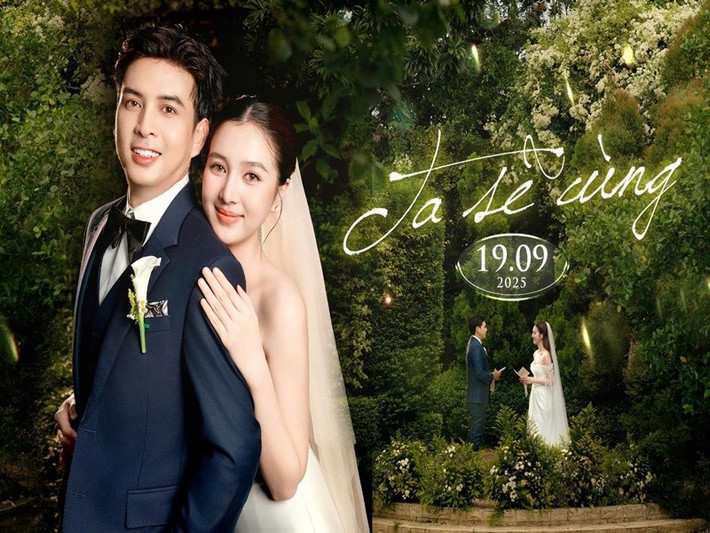 Hồ Quang Hiếu và Tuệ Như tổ chức đám cưới vào ngày 19/9 tại TP HCM. Cặp đôi đã đăng ký kết hôn vào năm 2023. Ảnh: FB Hồ Quang Hiếu.