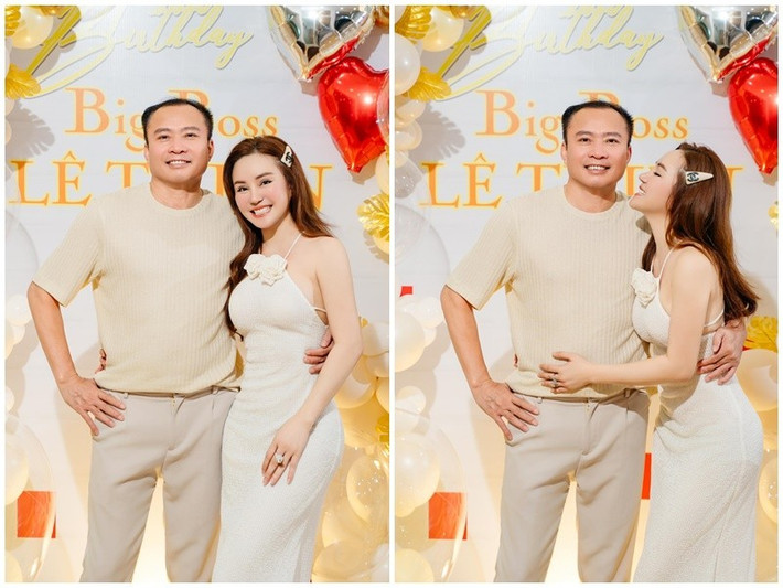 Nữ ca sĩ nhắn nhủ chồng trong ngày sinh nhật: “Tuổi mới em mong chồng hãy biết tận hưởng nhiều hơn nữa thành quả lao động của mình và luôn hạnh phúc trong tình yêu ngập tràn của bà xã và các con nhé. Cảm ơn chồng luôn là bờ vai vững chãi, cảm ơn vì yêu thương bà xã mà cùng nhau hoàn thiện hơn mỗi ngày”. Ảnh: FB Vy Oanh.