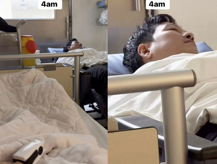 Ít ngày trước, Nhã Phương chia sẻ hình ảnh nằm trong bệnh viện, luôn có Trường Giang túc trực. Ảnh: Người Đưa Tin.