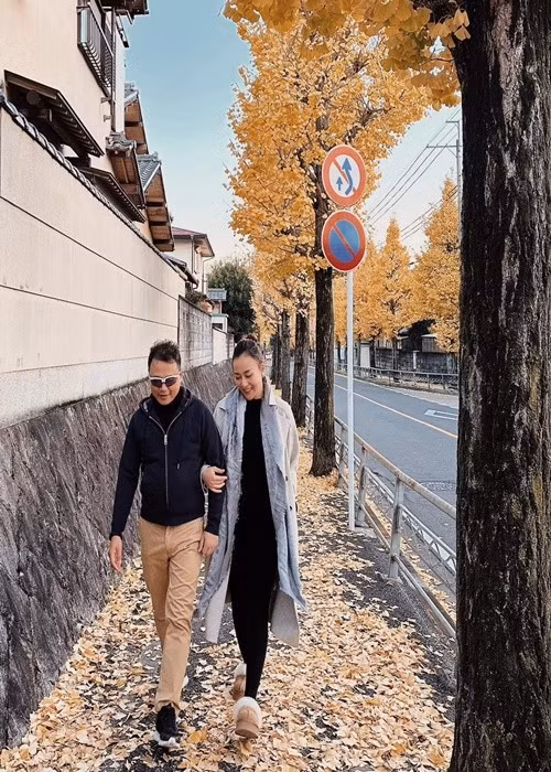 Khi Phương Oanh mang bầu đôi, Shark Bình thường xuyên đưa bạn đời đi du lịch nước ngoài. Ảnh: FB Phương Oanh.