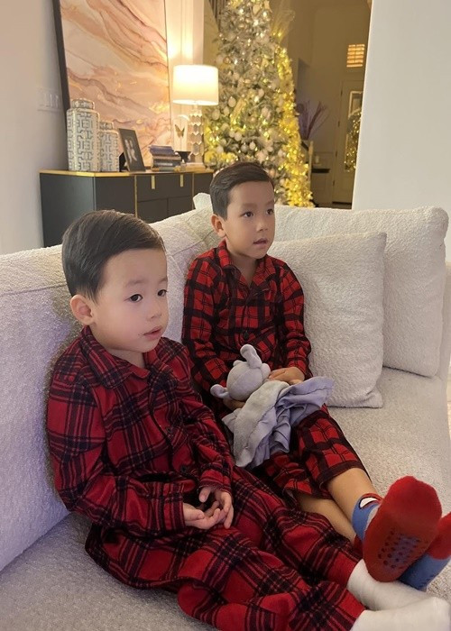 Con trai đầu lòng của Phạm Hương chào đời ở Mỹ, năm nay 7 tuổi. Ảnh: Instagram Phạm Hương.