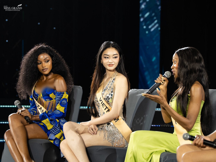 Beatrice Alex có mối quan hệ thân thiết với Yến Nhi. Trên trang cá nhân, đại diện Tanzania đăng tải không ít hình ảnh bên đại diện Việt Nam. Ảnh: Miss Grand International.