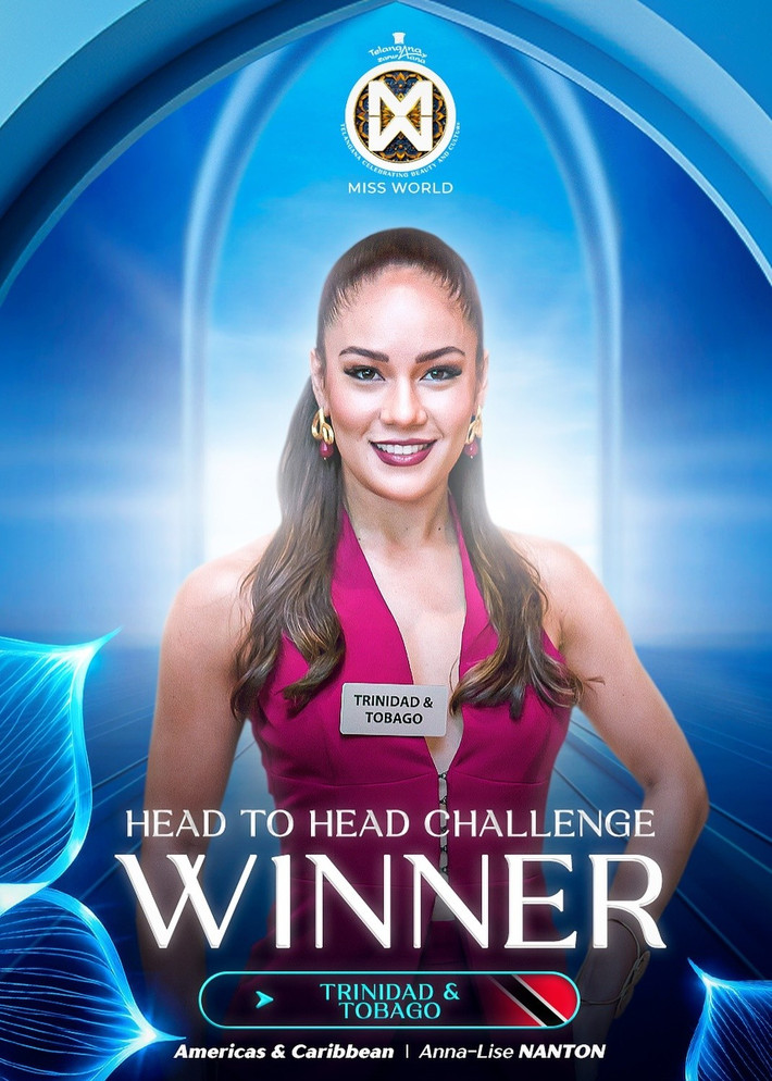 Anna-Lise Nanton - đại diện Trinidad &amp; Tobago vào thẳng top 40 Miss World 2025. Cô là thí sinh giành chiến thắng ở khu vực Châu Mỹ - Vùng Caribe trong phần thi Thử thách đối đầu. Ảnh: Miss World.