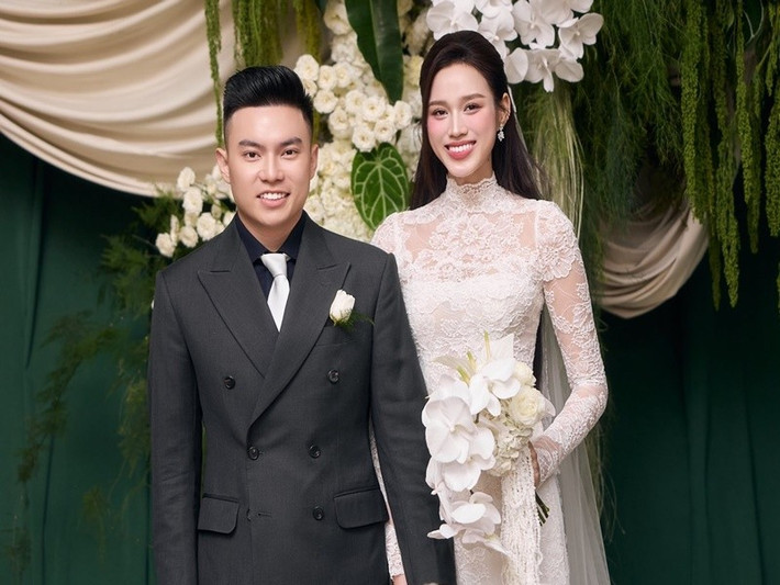 Đỗ Thị Hà kết hôn với doanh nhân Viết Vương vào ngày 22/10. Chồng nàng hậu là thiếu gia Tập đoàn Sơn Hải. Ảnh: VTV.