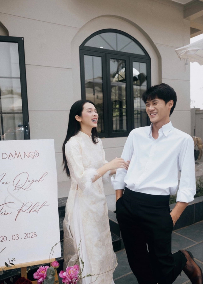 Sau 1 lần đò, có một cậu con trai, Quỳnh Lương tái hôn với Tiến Phát. Đám cưới của nữ diễn viên diễn ra vào tháng 3/2025. Ảnh: FB Quỳnh Lương.