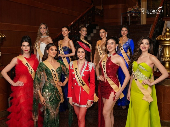 Flavia Lopez là 1 trong 10 thí sinh được khán giả bình chọn có cơ hội dùng bữa tối cùng ông Nawat. Ảnh: Miss Grand International.