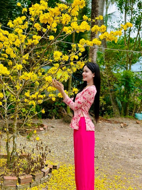 Trước khi đăng quang Hoa hậu Chuyển giới Việt Nam 2025, Tâm Như không ít lần chia sẻ hình ảnh ở quê nhà. Ảnh: FB Hà Tâm Như.