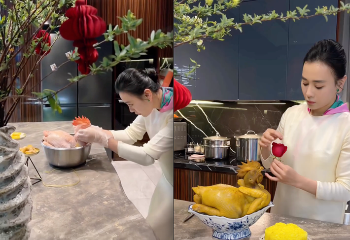 Thời gian qua, nữ diễn viên góp mặt trong một số clip nấu ăn do nhãn hàng đăng tải, thay vì trực tiếp cập nhật trên trang cá nhân. Ảnh: Vietnamnet.