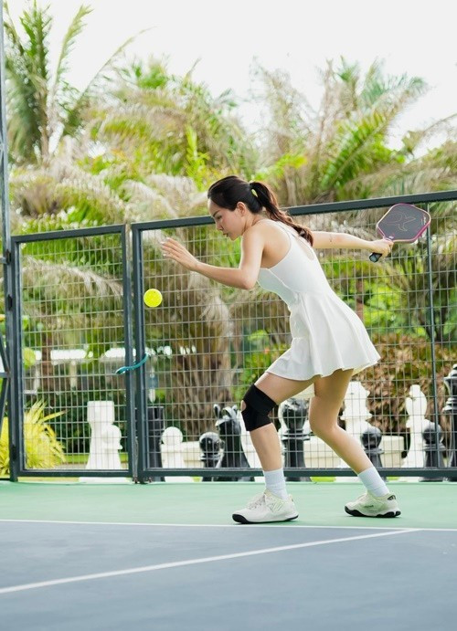 Trên trang cá nhân, Thanh Thảo thường xuyên khoe ảnh tập pickleball. Ảnh: FB Thanh Thảo.
