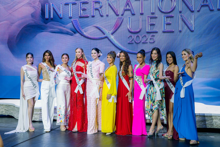 Các đối thủ mạnh của Hà Tâm Như gồm đại diện Philippines, Ecuador, Venezuela, Thái Lan, Colombia, Nicaragua và Malaysia. Chung kết Hoa hậu Chuyển giới Quốc tế 2025 sẽ diễn ra vào ngày 20/9. Ảnh: FB Hà Tâm Như.