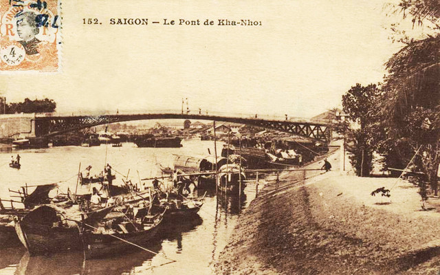 Hình ảnh Cầu Mống trứ danh Sài Gòn trên loạt bưu thiếp trăm tuổi Hinh anh Cau Mong tru danh Sai Gon tren loat buu thiep tram tuoi