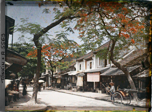 Phố Hà Nội năm 1915 rợp bóng cây xanh qua ảnh màu cực quý - Hình 4 Pho Ha Noi nam 1915 rop bong cay xanh qua anh mau cuc quy-Hinh-4