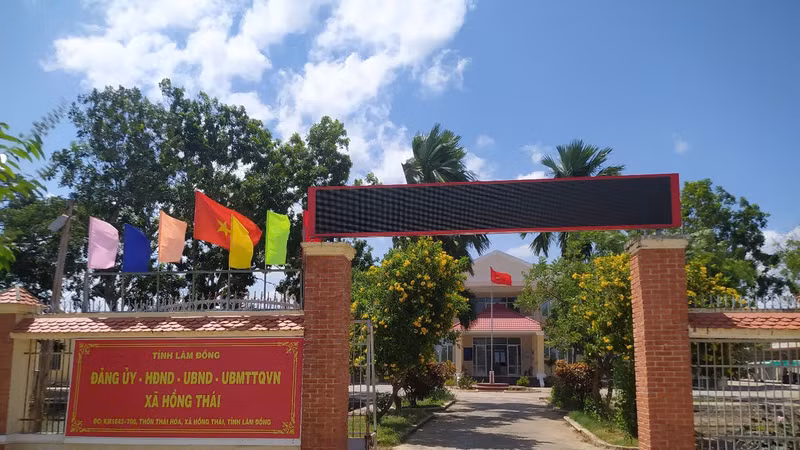 Trụ sở UBND xã Hồng Thái, tỉnh Lâm Đồng.