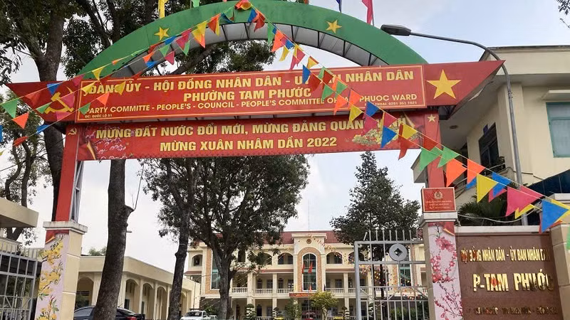 Trụ sở UBND phường Tam Phước.