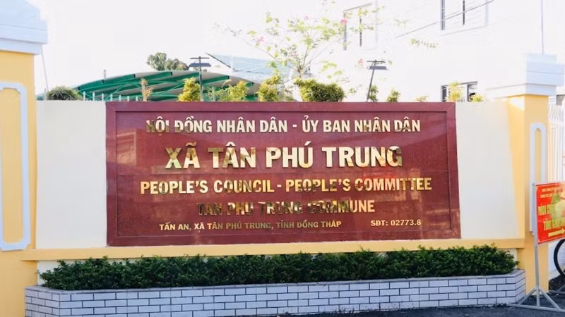 Trụ sở UBND xã Tân Phú Trung.