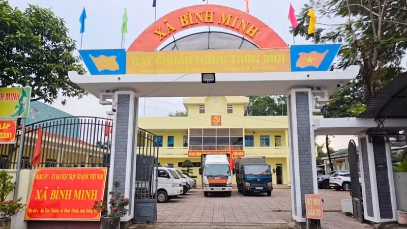 Trụ sở UBND xã Bình Minh.