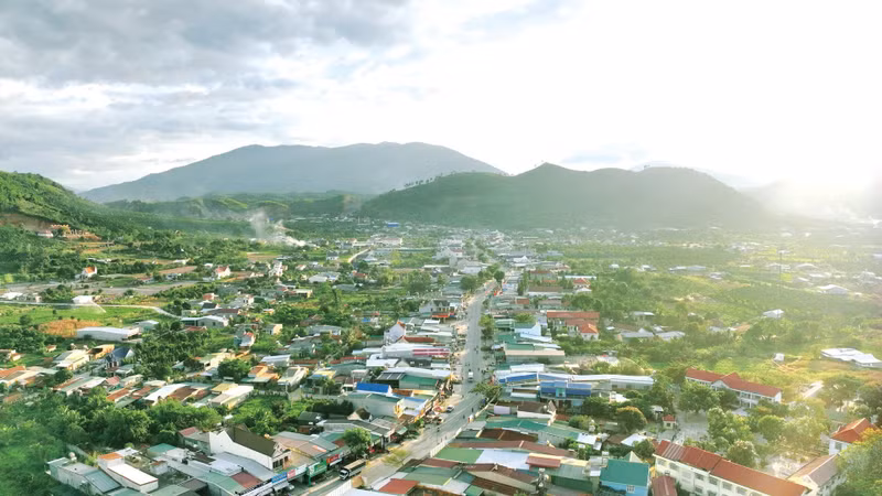 Một góc của xã Đam Rông 3, tỉnh Lâm Đồng.