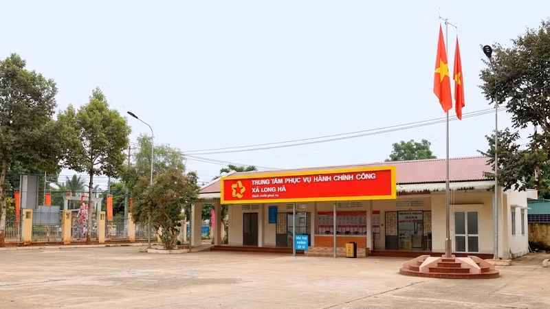Trụ sở UBND xã Long Hà.
