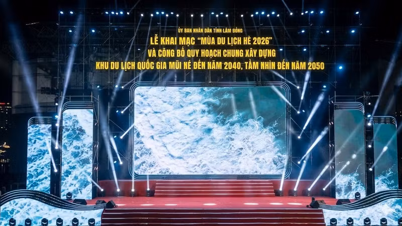 Lễ khai mạc “Mùa du lịch hè năm 2026” và công bố Quy hoạch chung xây dựng Khu du lịch quốc gia Mũi Né đến năm 2040, tầm nhìn đến năm 2050.