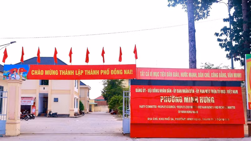 Trụ sở UBND phường Minh Hưng.