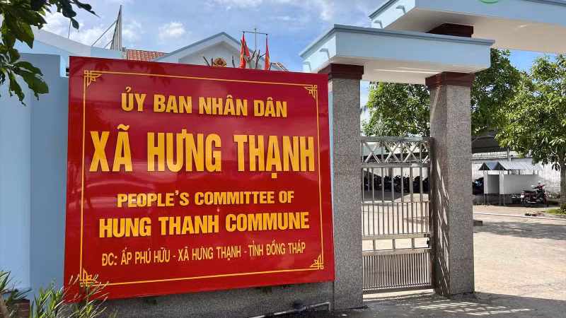 Trụ sở UBND xã Hưng Thạnh.