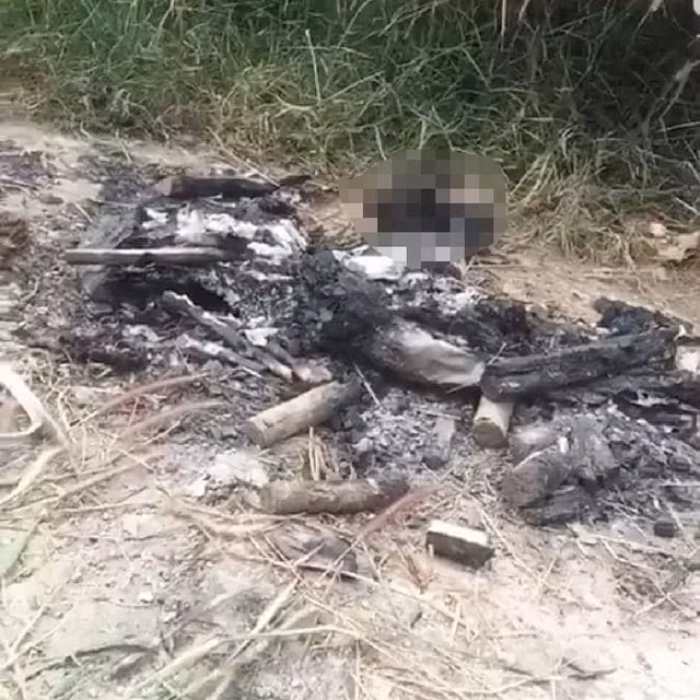 Phat hien bo xuong chay den con nguyen hop so gan nghia dia o Sai Gon